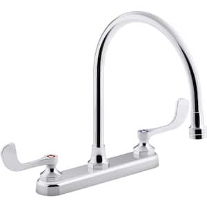 Triton Bowe 1.5 GPM 8 in. Widespread 2-Handle Kitchen Faucet with Aerated Flow in Polished Chrome