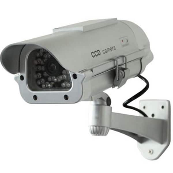 Ballylelly Caméra de sécurité factice Imitation de Surveillance CCTV Dôme avec LED 