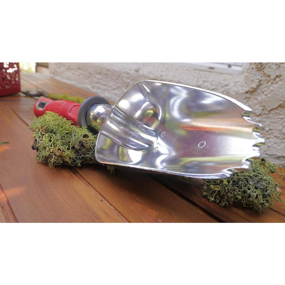 12.75 in Red Comfort Grip Bi-Metal Garden Scoop Trowel