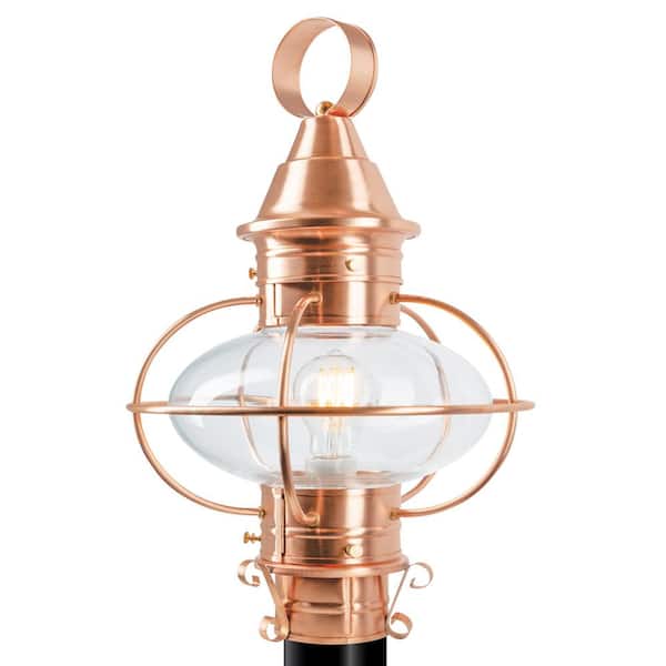 NORWELL 1-Light American Onion Copper Outdoor Post Lantern Light Kit