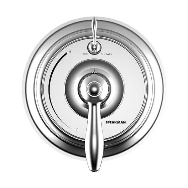 Speakman SentinelPro 2-Handle 1-Spray Round Shower Faucet in Polished Chrome (Valve Included)