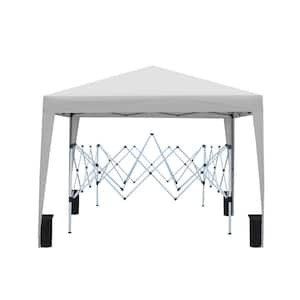 10 ft. x 10 ft. Gray Pop Up Gazebo Tent Canopy with Carry Bag