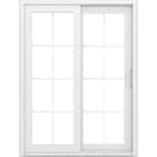 JELD-WEN V4500 60x80 Left-Hand Low-E White Vinyl Double Prehung Patio ...