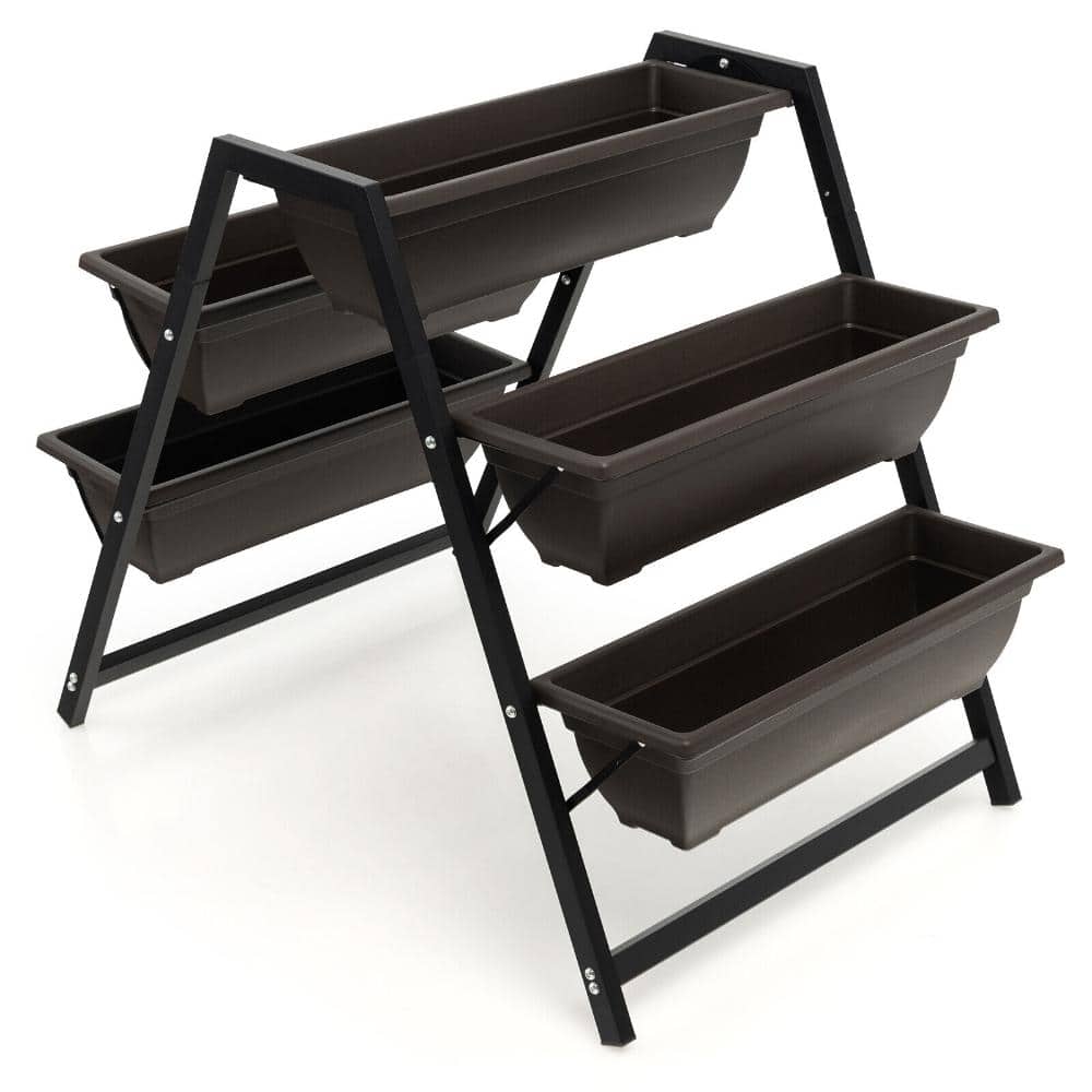 3-Tier Vertical Raised Garden Bed with 5 Plant Boxes for Patio and Backyard Gardening price history on PriceWatchPro
