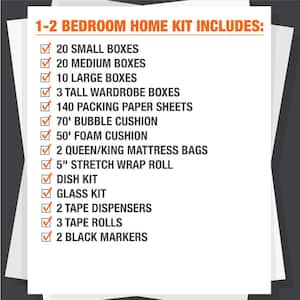 53 Box 1-2 Bedroom House Moving Kit