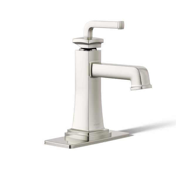 KOHLER Riff Single-Handle Single-Hole Bathroom Faucet in Vibrant Polished Nickel