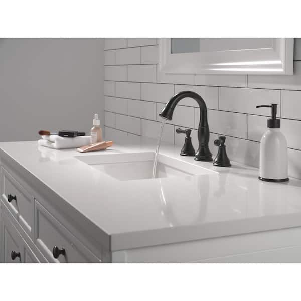 Cassidy 8 in. Widespread Double Handle Bathroom Sink Faucet with Pull-Down Spout in Matte Black