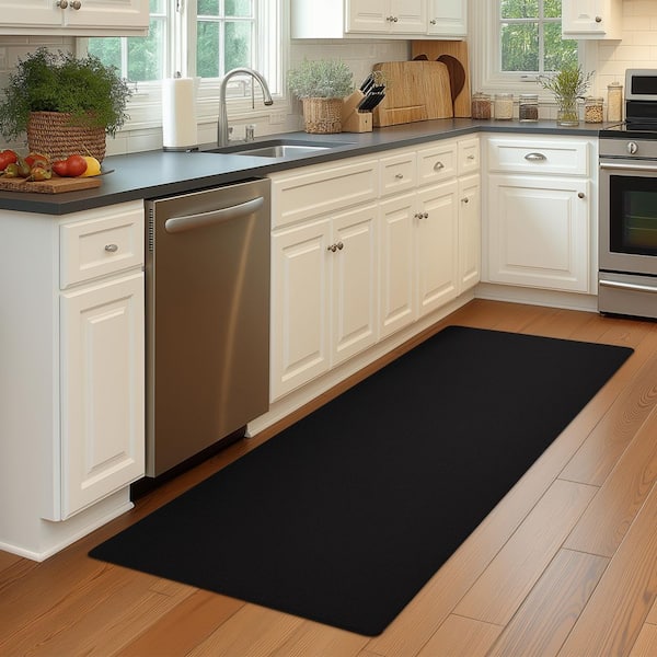 Black 36 in. x 60 in. Indoor/Outdoor Anti-Fatigue Rubber Utility Mat