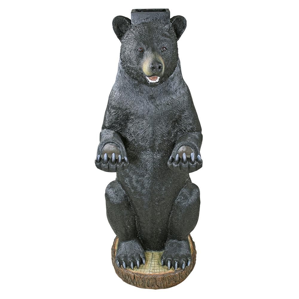 Postal Bear 43 in. H Polyresin Mail Post Sleeve Garden Statue