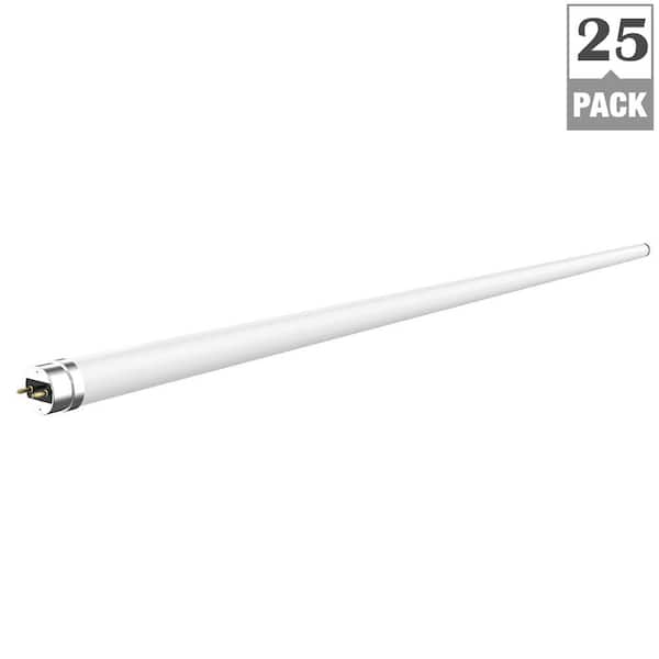 HALCO LIGHTING TECHNOLOGIES 32-Watt Equivalent 15-Watt 4 ft. T8 Linear LED Non-Dimmable Plug & Play Light Bulb Type A Daylight 5000K (25-Pack) 84065