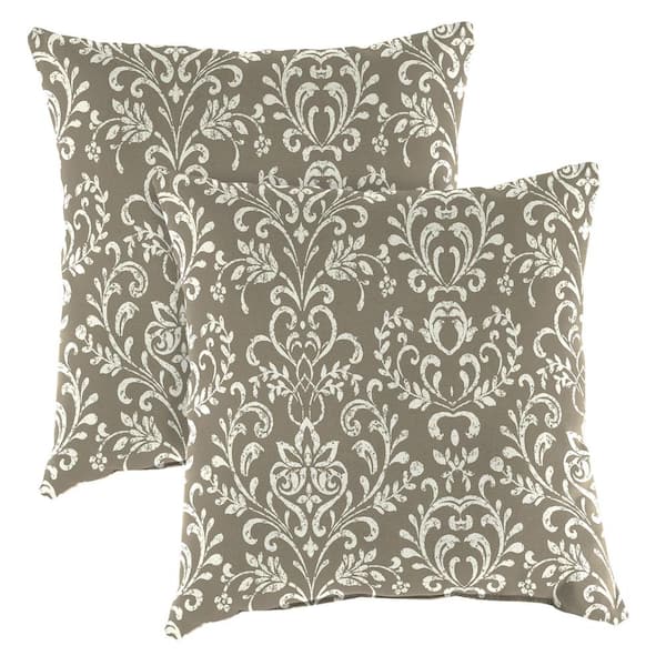Jordan Manufacturing 16 in. L x 16 in. W x 4 in. T Square Outdoor Throw Pillow in Hepburn Ravine (2-Pack)