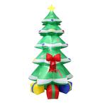 6 ft. 41 in. W Outdoor LED Lighted Inflatable Christmas Tree in Green