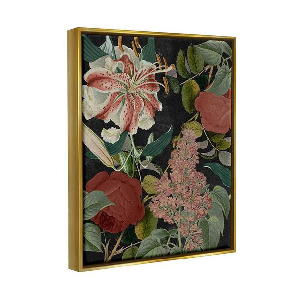 Set Of Two BOHO Pumpkins And Flowers 1 Black Framed Print Wall Art