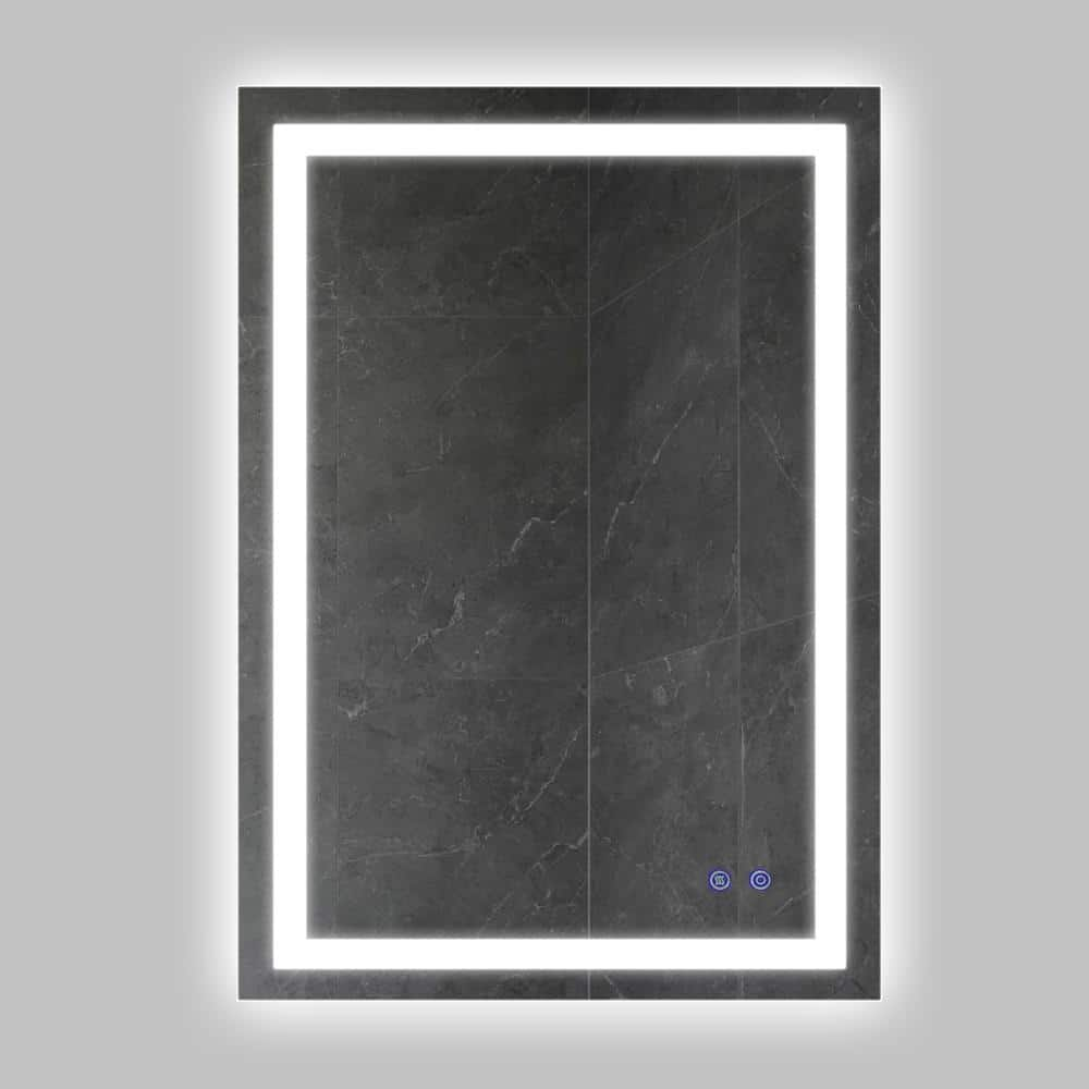 24 In W X 36 In H LED Rectangular Frameless Wall Bathroom Vanity   Sliver Vanity Mirrors Pp 167 64 1000 