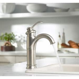Fairfax Tall Single Hole Single Handle Low-Arc Water-Saving Bathroom Faucet in Vibrant Brushed Nickel