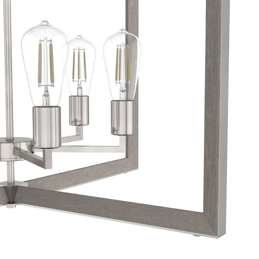 Woodburn Brushed Nickel 12-Light Modern Foyer Pendant