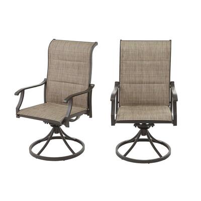 Hampton Bay Swivel Patio Chairs Furniture The Home Depot - Low Back Swivel Patio Chairs