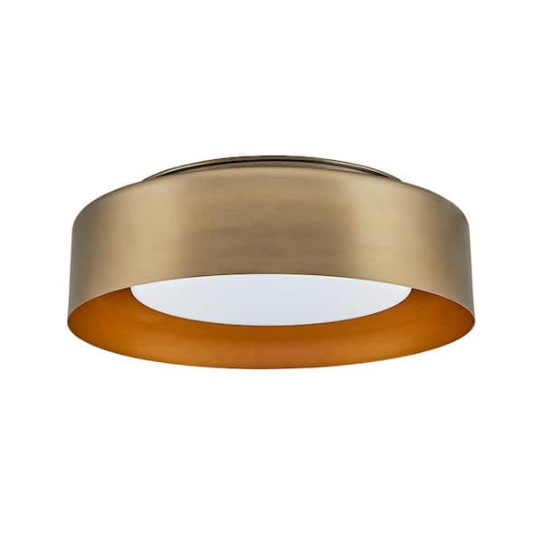 Unbranded 16 in. 3-Light Gold Flush Mount