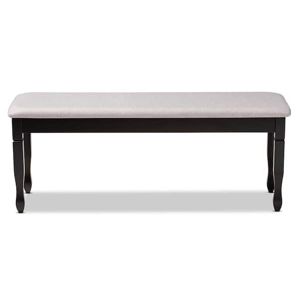 Corey Grey and Dark Brown Dining Bench