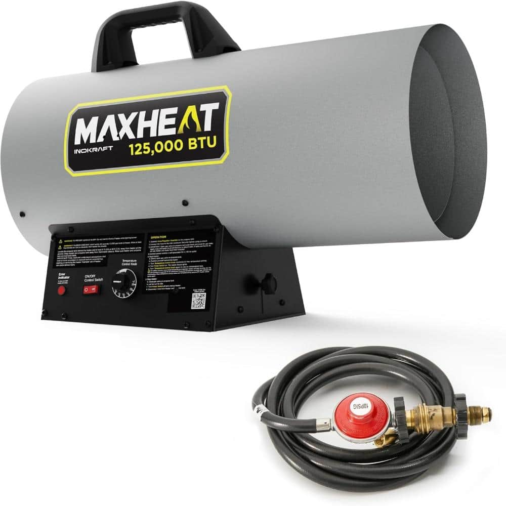 InoKraft Maxheat MH125 125,000 BTU Forced Air Propane Heater, Auto 25 ...