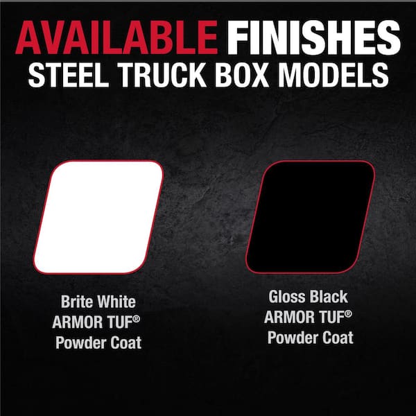 56 in. White Steel Lo-Side Truck Tool Box