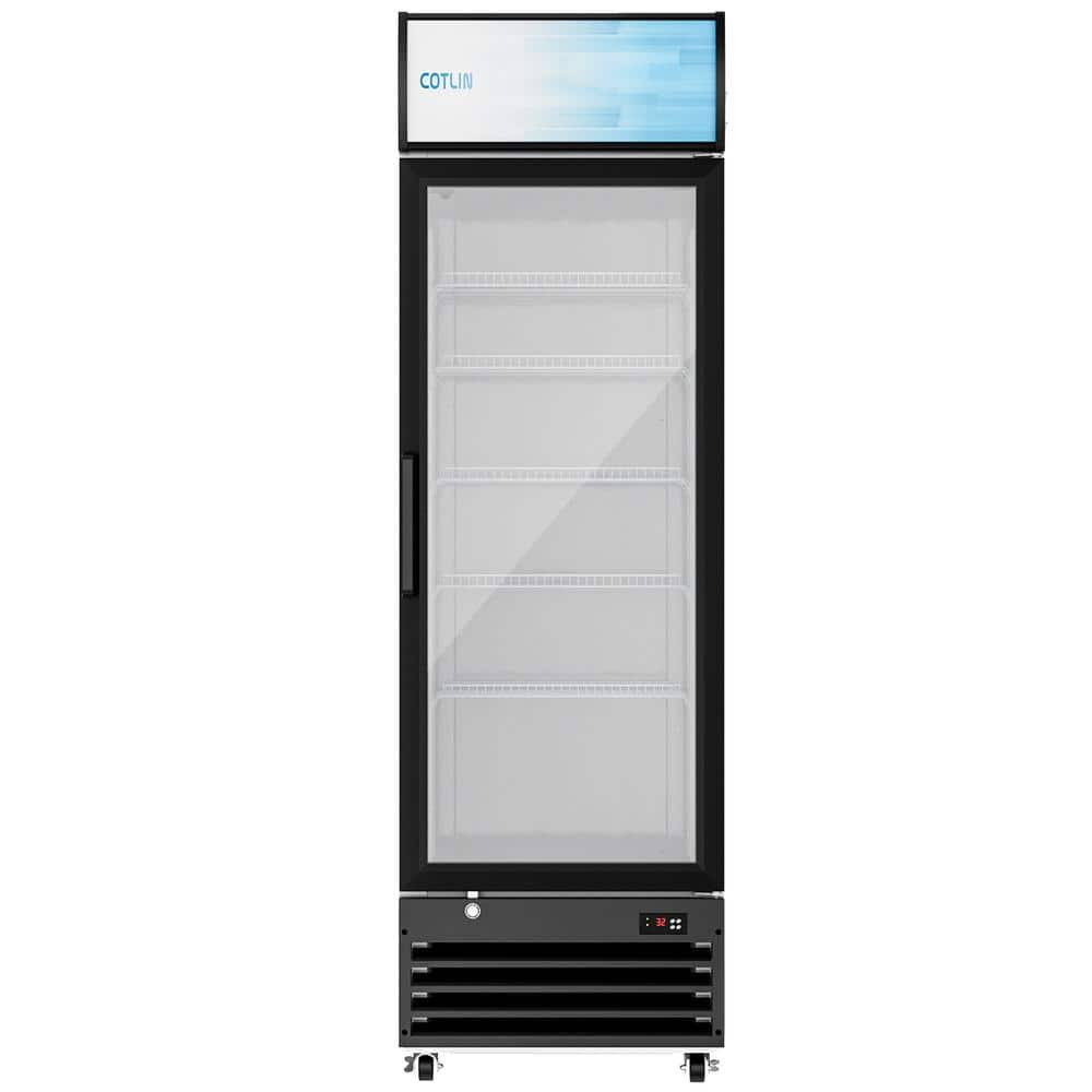 COTLIN 25 in. 12.5 cu. ft. Commercial Refrigerator in Coated Steel with Glass Door, 32&deg;F to 50&deg;F