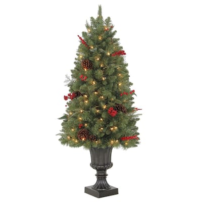 Potted Christmas Trees Christmas Decorations The Home Depot