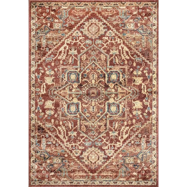 nuLOOM Tabetha Tribal Medallion Rust 5 ft. x 7 ft. 5 in. Area Rug