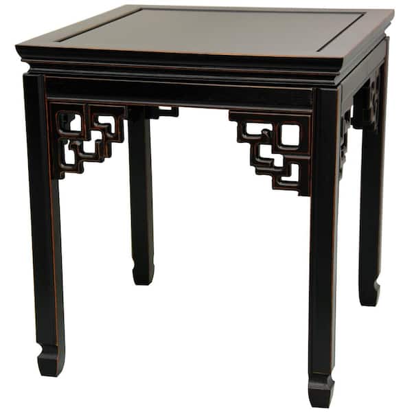 Square Ming Black End Table