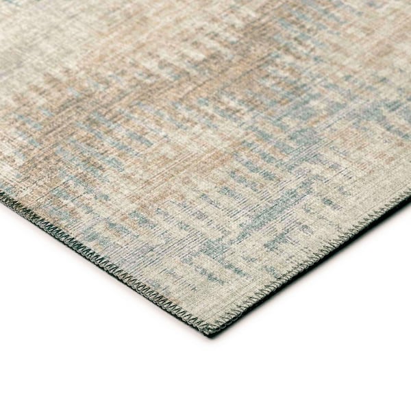 Bravado Ivory 8 ft. x 10 ft. Geometric Indoor/Outdoor Washable Area Rug