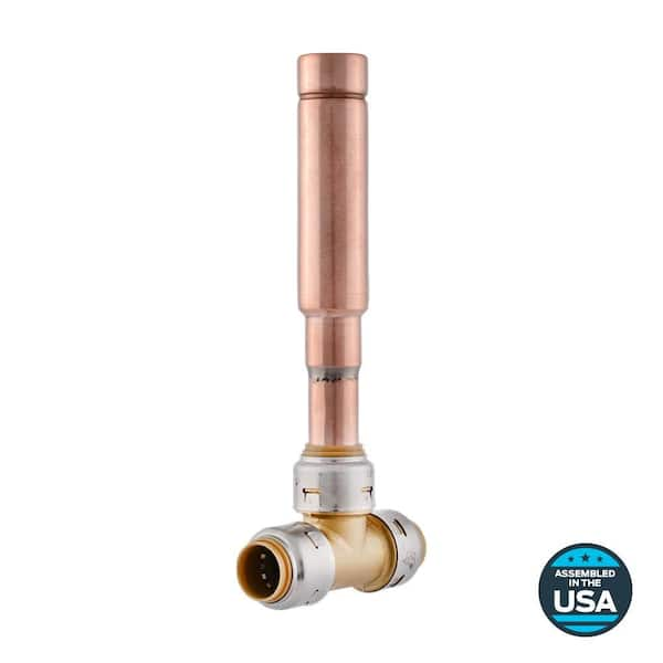 SharkBite Max 1/2 in. Push-to-Connect Brass Residential Water Hammer Arrestor Tee