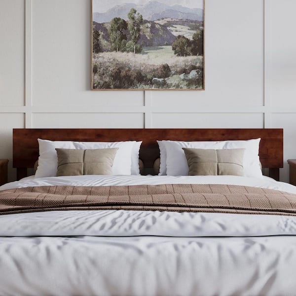 AFI Lylah White Solid Wood Frame King Platform Bed with