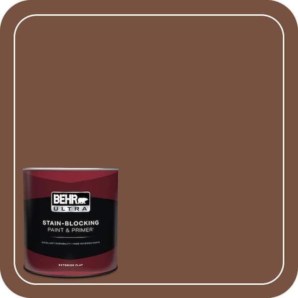 BEHR ULTRA 1 qt. #240F-7 Root Beer Flat Exterior Paint & Primer