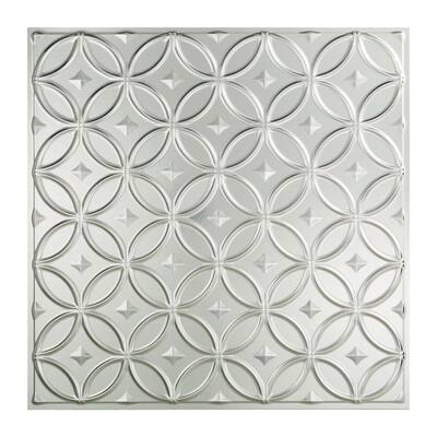Fasade Rings 2 Ft X Brushed, Aluminum Ceiling Tiles