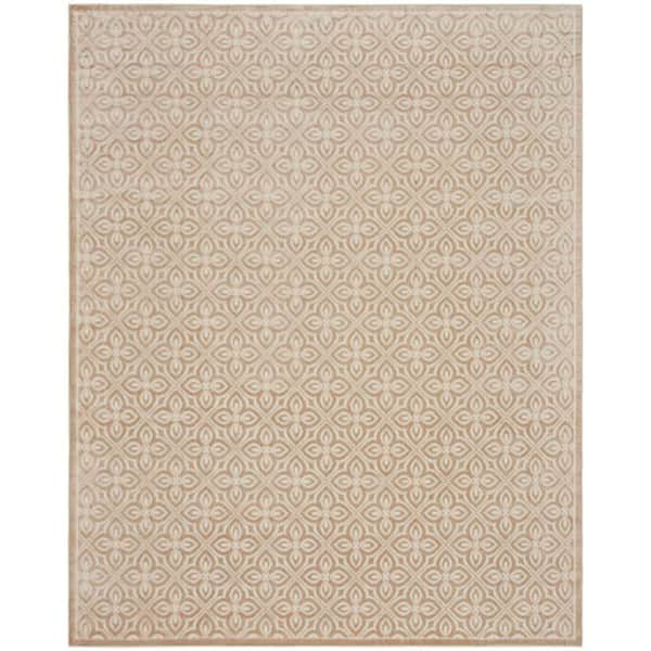 Washable Charm Beige Ivory 8 ft. x 10 ft. All-over design Contemporary Area Rug