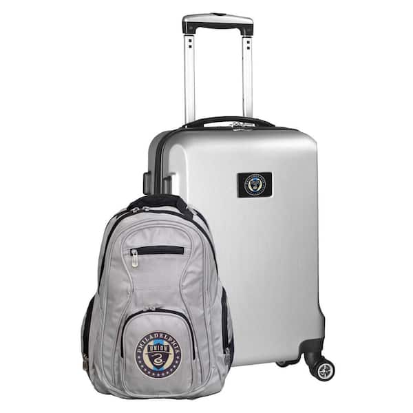 Mojo Philadelphia Union 21 in. Deluxe 2-Piece Backpack and Carry-on Set- Silver