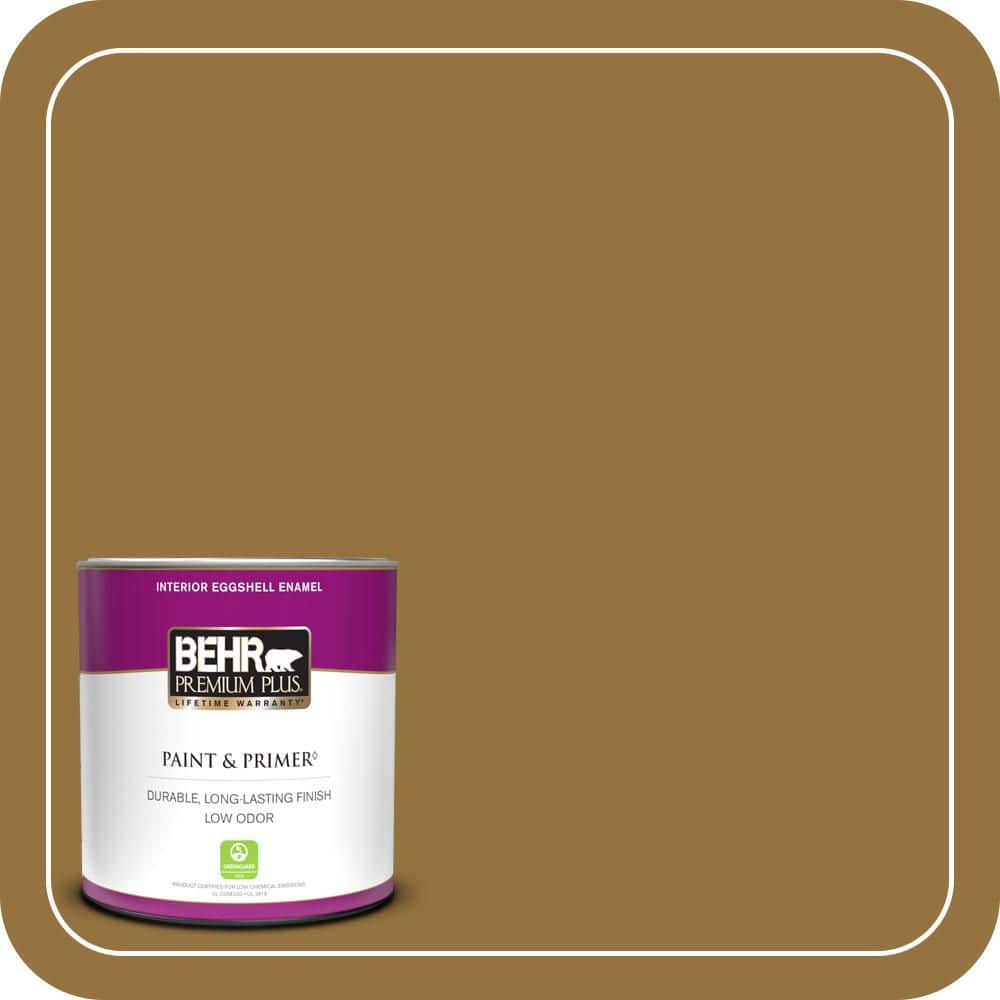 1 qt. #330D-7 Sconce Gold Eggshell Enamel Low Odor Interior Paint & Primer price history on PriceWatchPro