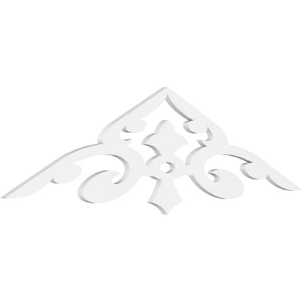 Ekena Millwork Pitch Whitman 1 in. x 60 in. x 17.5 in. (6/12) Architectural Grade PVC Gable Pediment Moulding