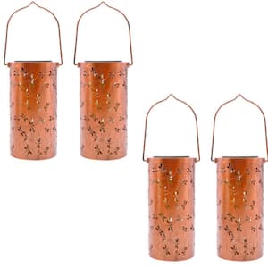 Solar Lanterns Outdoor Hanging Lantern Lights, Sunflower Metal