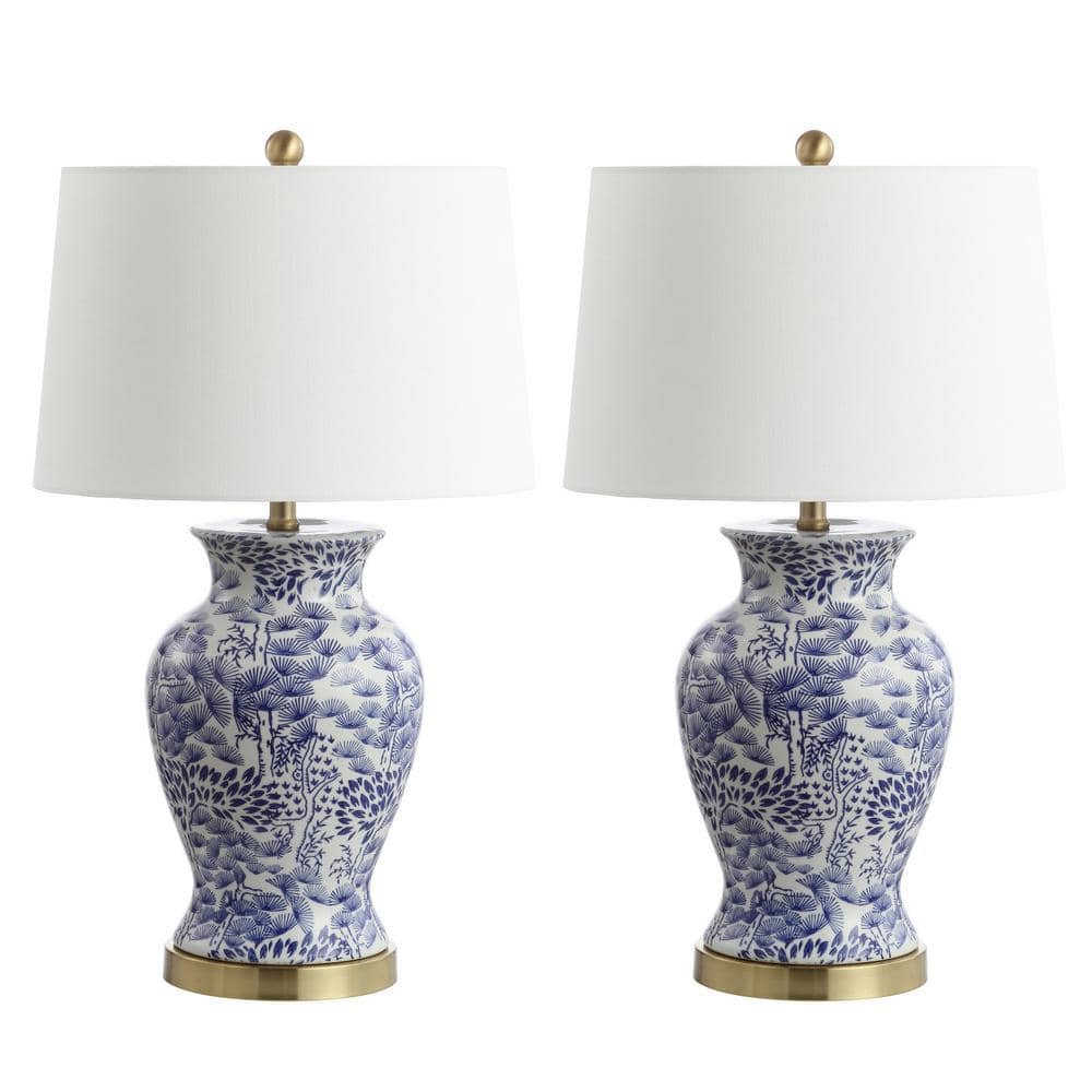 Safavieh blue and sales white lamp