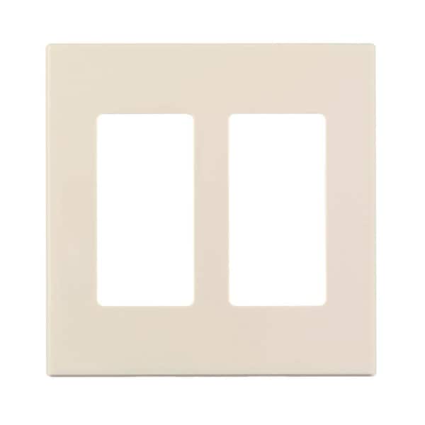 10 PACK SURGERITE WHITE 2GANG Screwless Decora Wall Switch Plate Outlet Cover 
