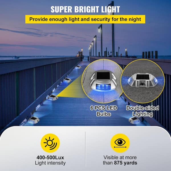 Siedinlar SD0312BR Solar Deck Lights Outdoor 2 Modes LED Driveway Mark
