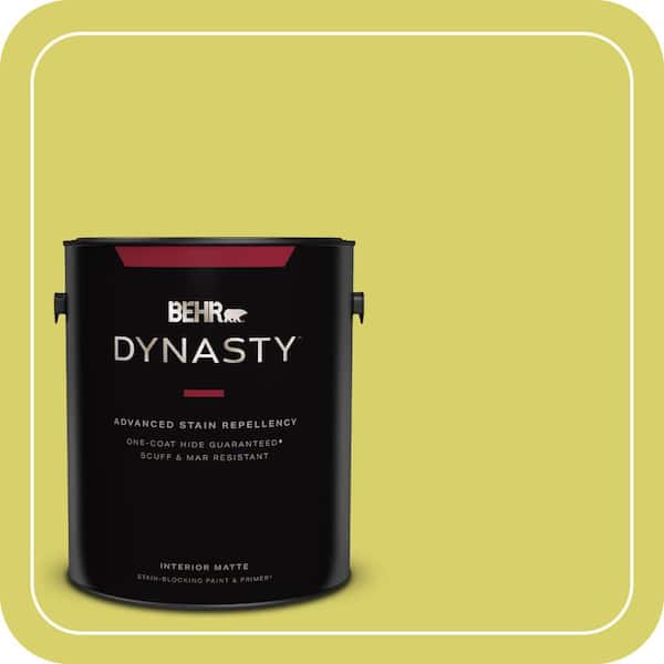 BEHR DYNASTY 1 gal. #P340-4 Lime Tree Matte Interior Stain-Blocking Paint & Primer