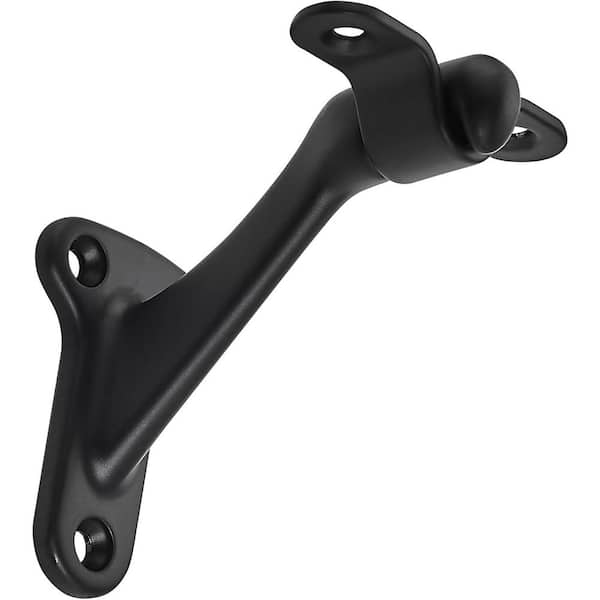 3 in. Matte Black Zinc Alloy Hand Rail Bracket, Stair Support Armrest Bracket for Home/Office 6-Pack