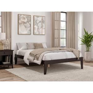 Colorado 53-3/8 in. W Espresso Dark Brown Full Size Solid Wood Frame with Turbo USB Device Charger Platform Bed