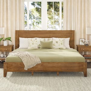 OrangeOne Lessio Dark Brown Mid-Century 13.7 in. Solid Wood Frame