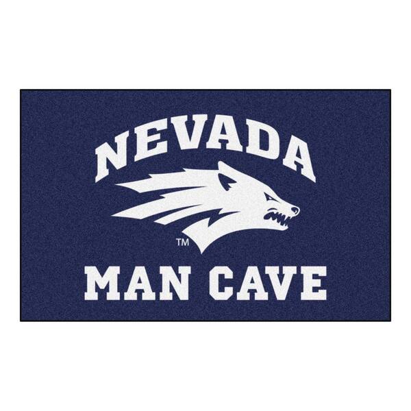 FANMATS NCAA University Of Nevada Navy Man Cave 5 Ft. X 8 Ft. Area Rug ...