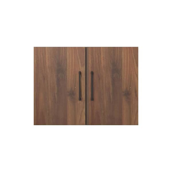 31.49 in. W x 11.81 in. D x 23.62 in. H Wall Kitchen Cabinet in Walnut with Adjustable Shelves