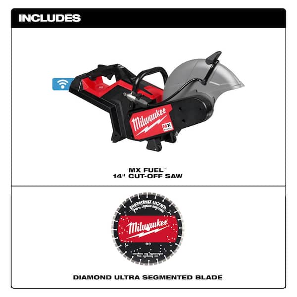 MX FUEL Lithium-Ion 14 in. Cut-Off Saw with RAPIDSTOP Brake and Diamond Ultra Segmented Blade (Tool-Only)