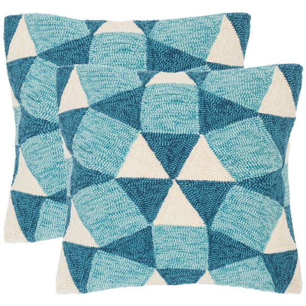Safavieh Abstract Puzzle Soleil Square Outdoor Throw Pillow (Pack of 2)
